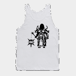 Death knight minimal silhouette white Tank Top